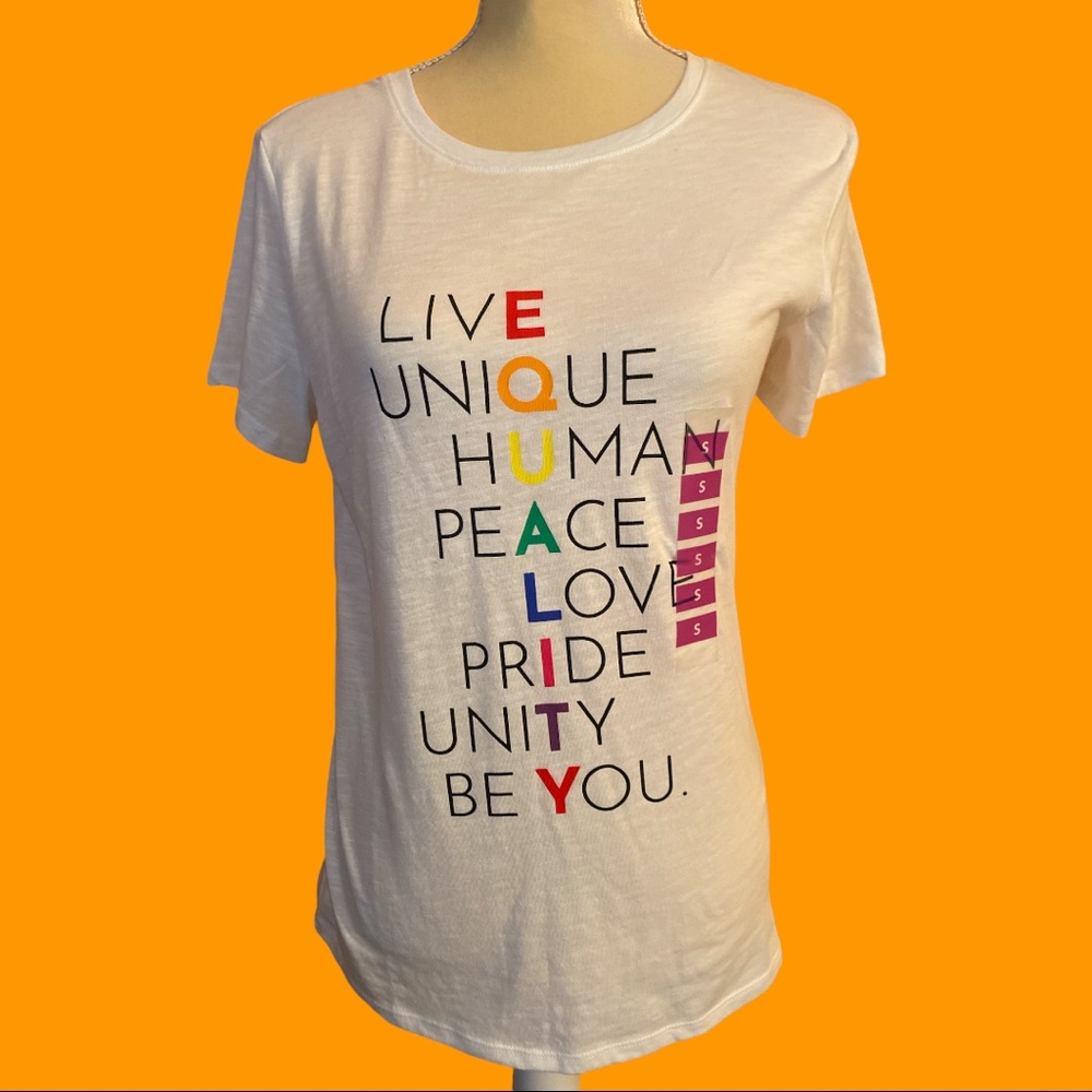 NWT Feeling Proud Show Your Colors Tee T-Shirt Equality